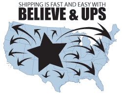 Shipping is fast and easy with Believe & UPS
